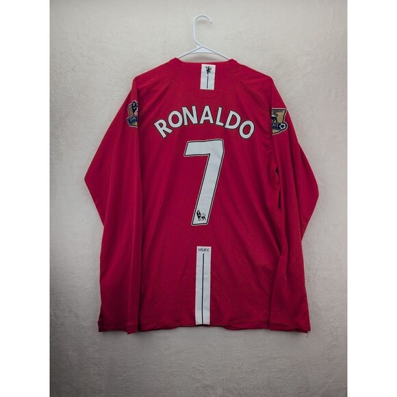 Cristiano Ronaldo #7 Manchester United NikeFIT Long Sleeve Jersey XL 2008 Final - Picture 13 of 15